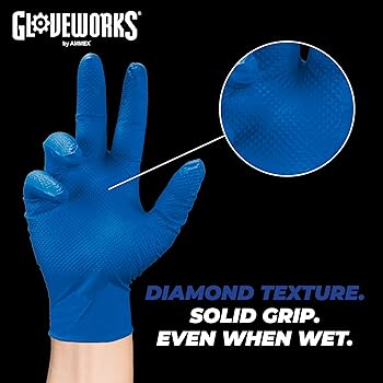 a.m.a handiworks　HD Amazon.com: GLOVEWORKS HD Orange Nitrile Disposable Gloves